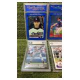 Graded Card of 4 ( Chan Ho Park Gem Mint 10, Mike Mussina Beckett 8.5, Brandon Webb BCCG 10, & 1998 Leaf Rookies 9 MINT)