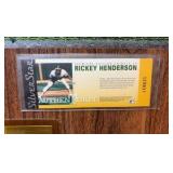 Rickey Henderson 939th Stolen Base Plaque 1991 Athletics Trading Card Tribute.