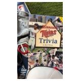 Minnesota Twins Ultimate Fan Lot 9 Items ( NEW HATS,Trivia, Pennant, THICK XMAS Stocking, Mini Bat, Ball, & More!)