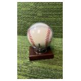Joe Nathan Sweet Spot Autograph- Minnesota Twins Pitcher- NICE AUTO!  In Wooden Stand
