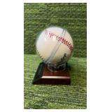Joe Nathan Sweet Spot Autograph- Minnesota Twins Pitcher- NICE AUTO!  In Wooden Stand
