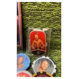 WRESTLING LOT- POKER CHIPS- NECKLASS- & Sealed Undertaker Card!