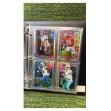 10 PAGE NFL CHROME BINDER 2025 Topps MIXED INSERTS ! 40 cards in Total