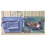 Beachcomber Beach Bag & Aqua Luxury Pool Lounger, 2-Pack - MSRP $108