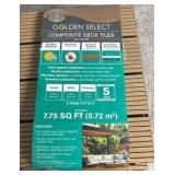 Golden Select Composite Deck Tiles - 38.75 Square Feet