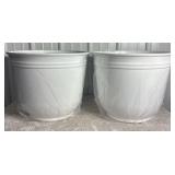 Theo Resin Planters by Trendspot, 2-Pack (White)