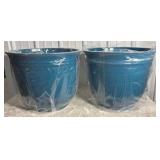 Theo Resin Planters by Trendspot, 2-Pack (Teal)