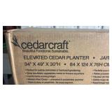 CedarCraft Elevated Cedar Planter 34" x 49" x 30" - MSRP $200