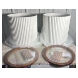 21.5” Capri Planter with Wood Stand by Veradek, 2-Pack