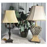 2 Lamps & Plant