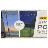Excello Global Products 10 ft. String Light Pole, 2-Pack - MSRP $85