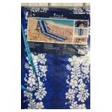 Melino Portable Beach Lounger & Tommy Bahama 7.5ft Beach Umbrella - MSRP $85
