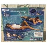Beachcomber Beach Bag & Aqua Luxury Pool Lounger, 2-Pack - MSRP $108