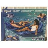 Beachcomber Beach Bag & Aqua Luxury Pool Lounger, 2-Pack - MSRP $108
