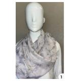 Box of 60 Rampage Floral Scarfs w/Rings - 60 Scarfs