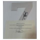 Joe Theisman Autographed #7 w/ Pristine Auction CA - Washington Redskins Football