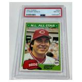 Johnny Bench 1981 Topps #600 PSA Graded Slab 8 NM-MT Vintage Baseball Card