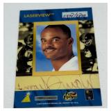 Warren Moon On-Card Auto 1996 Pinnacle Laserview Inscriptions Numbered 2378/2800 Minnesota Vikings Football Card