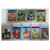 1972 Topps Football 9 Card Vintage Lot w/ Stars