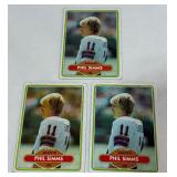 (3) Phil Simms RC Lot 1980 Topps #225 Vintage Rookie Card Lot