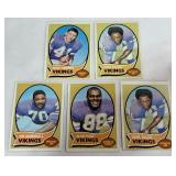 Alan Page RC and 5 Card Minnesota Vikings 1970 Topps Vintage Lot