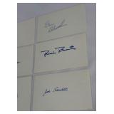 (7) Autographed Card Baseball Hall of Fame and Vintage Stars  - Doerr, Boudreau, Herman, Sewell, Robin Roberts