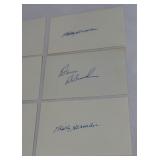 (6) Autographed Card Baseball Hall of Fame and Vintage Stars - Kell, Boudreau, Herman, Doerr