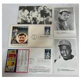 Babe Ruth and Jackie Robinson Various Stamp Cachets and Photos - Vintage Baseball