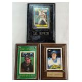 (3) Baseball Card Plaques - Ripke, Randy Johnson, Canseco