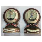 Vintage Baseball Bookends - Heavy Collectibles, New!