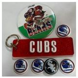 Chicago Sports Pin and Key Chain Lot - Bears, Cubs, White Sox