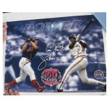 Jim Thome and Andre Thornton Autographed Cleveland Indians 100 Years Poster