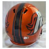 Dre Greenlaw Autographed Denver Broncos Replica Football Helmet with beckett COA