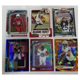 6 Card Relic, Star, Rookie, Color Football Lot