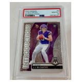 JJ McCarthy RC PSA Graded 10 Gem Mint Slab 2024 Mosaic Introductions #5 Rookie Minnesota Vikings Football Card