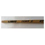 Vintage Christian USA Hockey Stick w/ Many Unknown Autographs