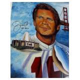 Joe Montana Autographed Print w/ Montana COA and "HOF 2000" Inscription - San Francisco 49ers Football