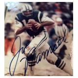 Joe Namath Autographed Photo w/ NFL and Steiner COA, Framed, New York Jets Football
