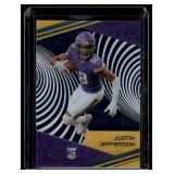 Justin Jefferson RC 2020 Chronicles Clear Vision #CV-11 Rookie Minnesota Vikings Football Card