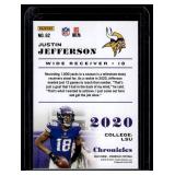 Justin Jefferson RC 2020 Chroncicles #62 Rookie Minnesota Vikings Football Card