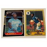 Bo Jackson 2 RC Lot 1987 Donruss and Topps Rookie Baseball Cards