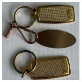 (3) Vintage Automotive Promotional Keychains - Cadillac, Oldsmobile, Honda
