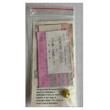 Nolan Ryan 1992 Rawlings Sportmart No-Hitter Stadium Giveaway Pin w/ Card and Tickets