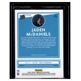Jaden McDaniels RC 2020-21 Donruss Optic Prizm #176 Rookie Minnesota Timberwolves Basketball Card