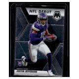 Justin Jefferson RC NFL Debut 2020 Mosaic #270 Rookie Minnesota Vikings Football Card
