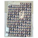 Uncut Sheet 2003 Fleer Cub Foods and Pepsi Promo Baseball Cards