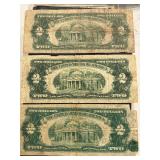 1928 Red Seal $2 Dollar Notes