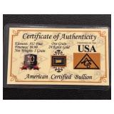 1 Grain .999 Fine Gold Bar