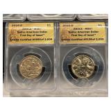 2015-2021 Native American Dollars ANACS Graded