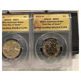 2015-2021 Native American Dollars ANACS Graded